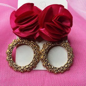 Pink Floral Earrings